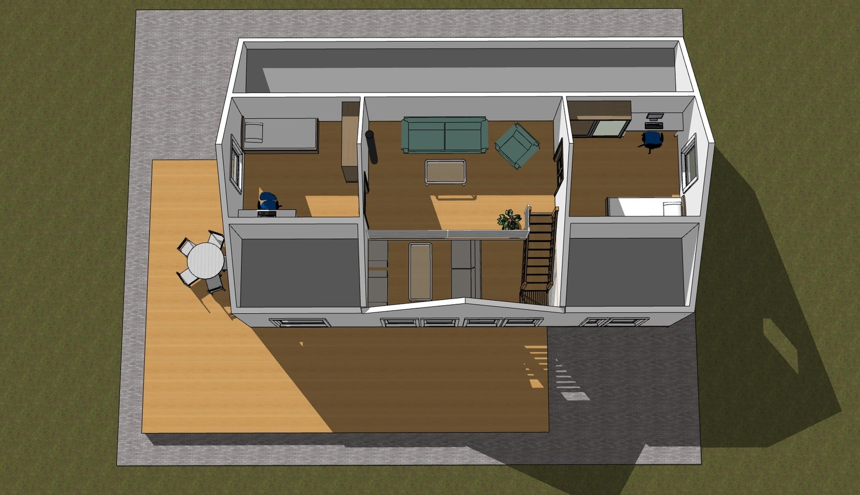 Каркасный дом Юнит-Сканди 12х8 с мансардой, проект, стоимость  строительства, планировка